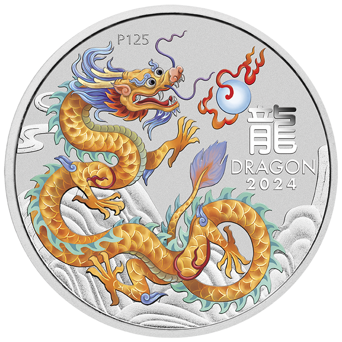 2024 50c Year of the Dragon 1/2oz Silver 10-Coin Set