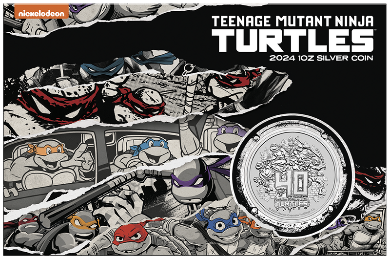 2024 $1 Teenage Mutant Ninja Turtles 40th Anniversary 1oz Silver Coin