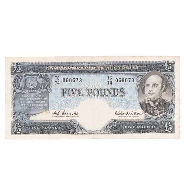 1960 Five Pounds Coombs/Wilson About Very Fine