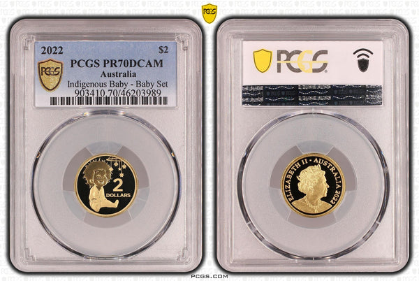 2022 $2 Indigenous Baby From Baby Proof Set PCGS PR70DCAM