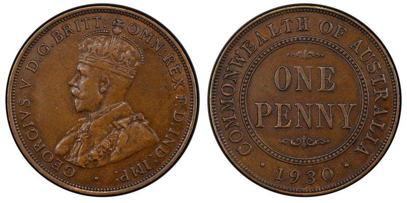 Australia 1930 Penny PCGS XF45