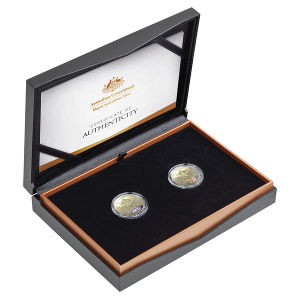 2024 $1 AFL Coloured Two-Coin Proof Set