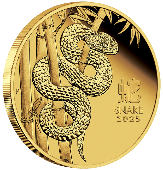 2025 $25 Lunar Year of the Snake 1/4oz Gold Proof Coin