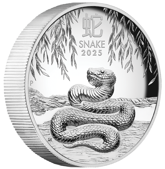 2025 $1 Lunar Series III Year Of The Snake 1oz Silver High Relief Proof Coin