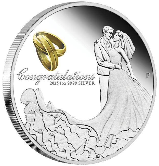 2025 $1 Wedding 1oz Silver Proof Coloured Coin