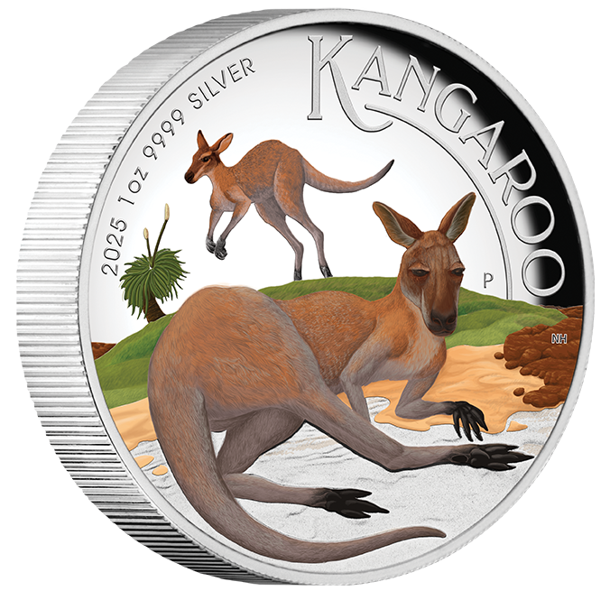 2025 $1 Kangaroo Coloured 1oz Silver Proof Coin