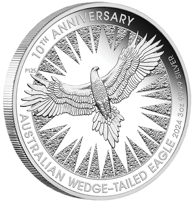 2024 $3 Wedge-Tailed Eagle 10th Anniversary 3oz Silver Proof Coin