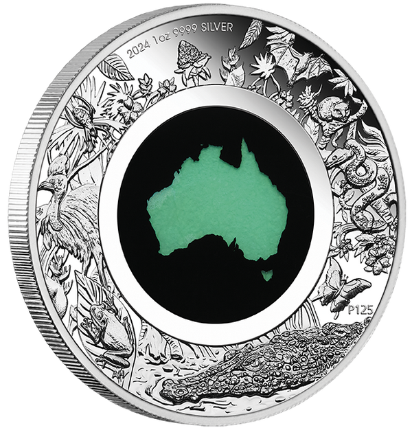 2024 $1 Great Southern Land Chrysoprase 1oz Silver Proof Coin