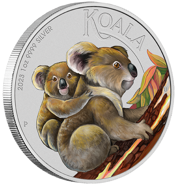 2023 $1 Koala Coloured 1oz Silver Coin Perth Stamp and Coin Show