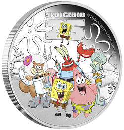 2024 Tuvalu $1 SpongeBob & Friends 1oz Silver Proof Coin