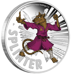 2025 Tuvalu $1 Teenage Mutant Ninja Turtles Splinter 1oz Silver Proof Coin