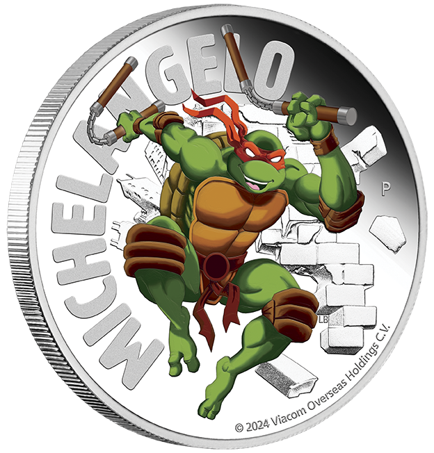 2024 $1 Teenage Mutant Ninja Turtles - Michelangelo 1oz Silver Proof Coin