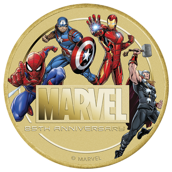 2024 Tuvalu $1 85th Anniversary of Marvel Coloured Coin & Stamp Cover