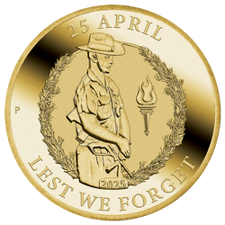 2025 $1 Anzac Day Coin on Card