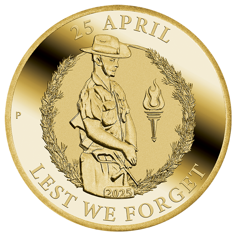 2025 $1 Anzac Day Coin on Card