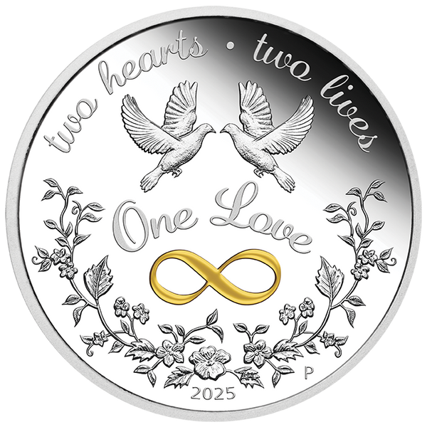 2025 $1 One Love 1oz Silver Proof Coloured Coin