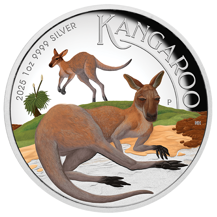 2025 $1 Kangaroo Coloured 1oz Silver Proof Coin