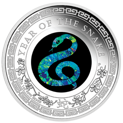 2025 $1 Opal Lunar Series Year of the Snake 1oz Silver Proof Coin