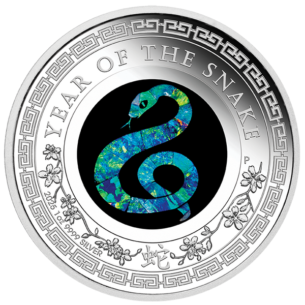 2025 $1 Opal Lunar Series Year of the Snake 1oz Silver Proof Coin