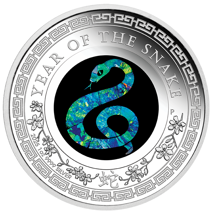 2025 $1 Opal Lunar Series Year of the Snake 1oz Silver Proof Coin