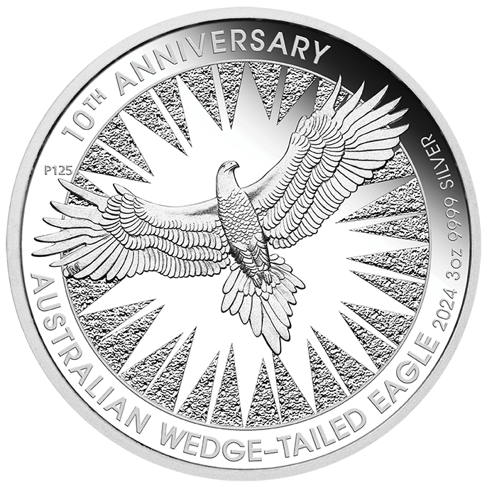 2024 $3 Wedge-Tailed Eagle 10th Anniversary 3oz Silver Proof Coin