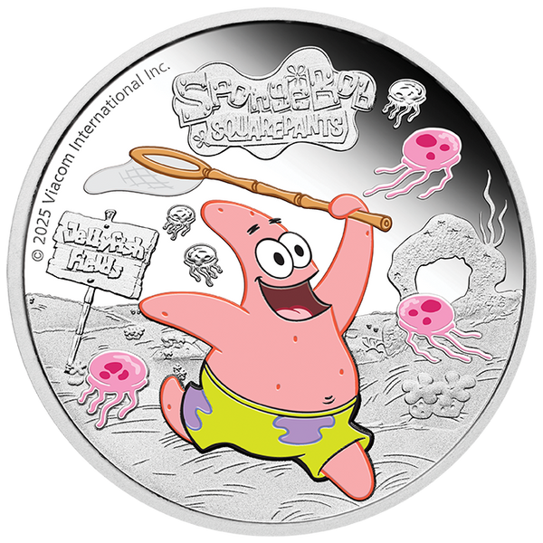 2025 Tuvalu $1 Spongebob - Patrick 1oz Silver Coin