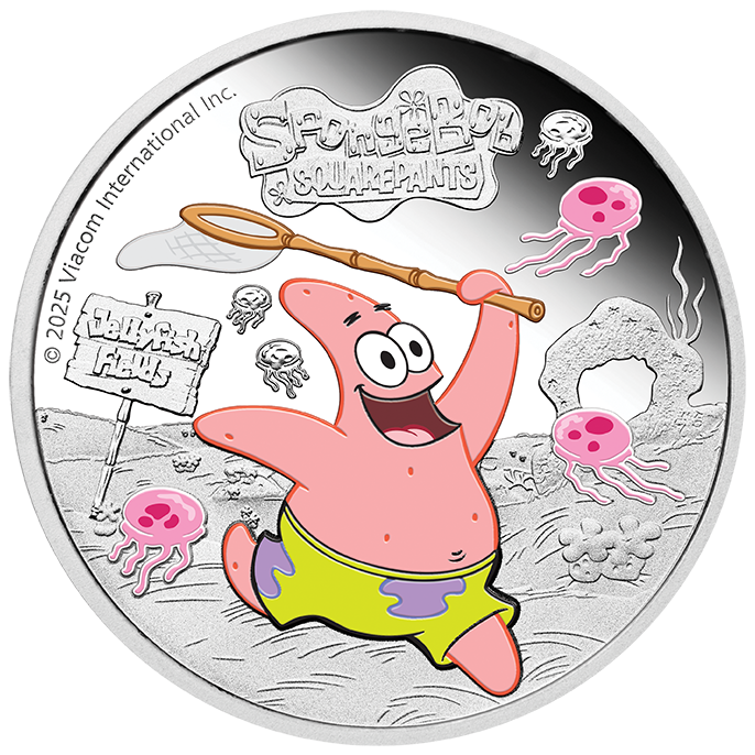 2025 Tuvalu $1 Spongebob - Patrick 1oz Silver Coin