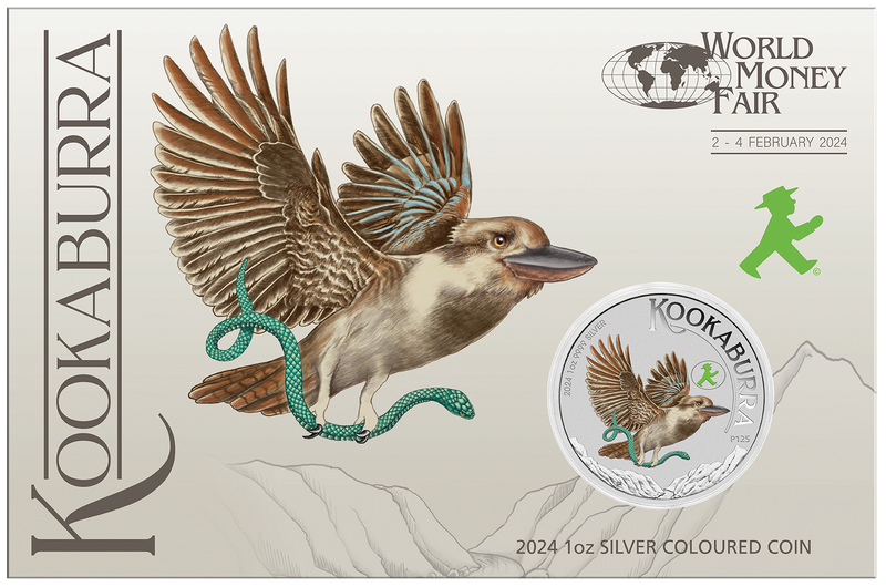 2024 $1 Kookaburra WMF Show Coloured Ampelmann Privy 1oz Silver Coin