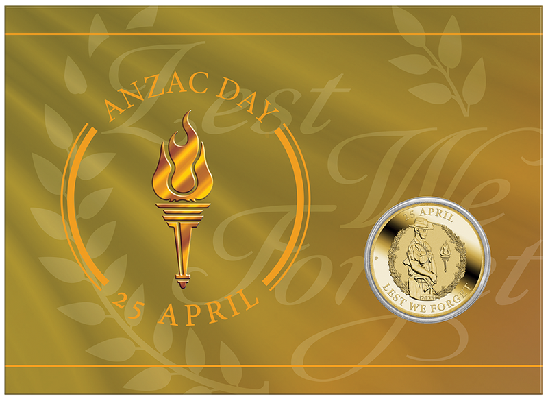 2025 $1 Anzac Day Coin on Card