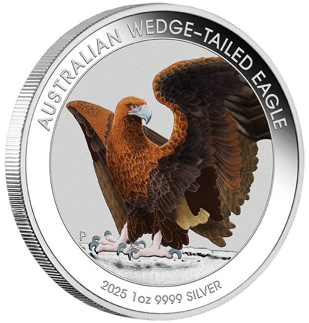 2025 $1 Wedge-Tailed Eagle 1oz Silver Coloured Coin