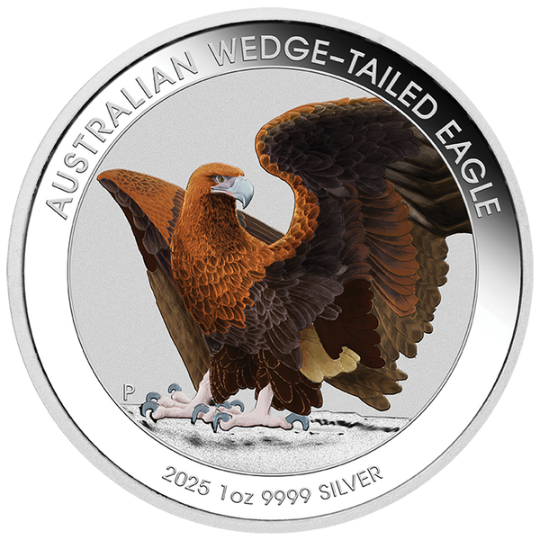 2025 $1 Wedge-Tailed Eagle 1oz Silver Coloured Coin