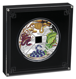 2025 $1 Year of the Snake 1oz Silver Proof Coloured Four-Coin Quadrant Set