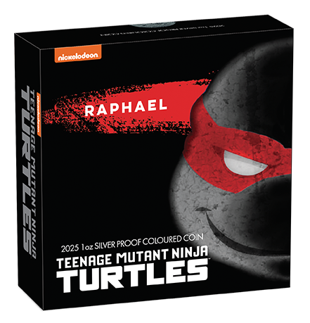 2025 Tuvalu $1 Teenage Mutant Ninja Turtles - Raphael 1oz Silver Coloured Coin