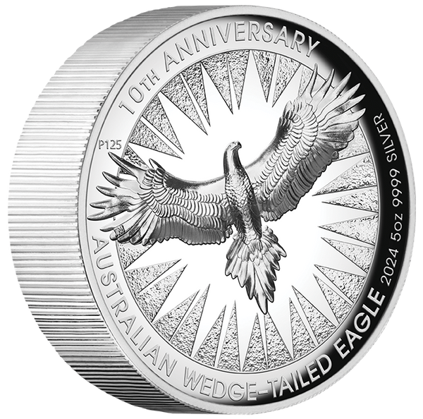 2024 $8 Wedge-Tailed Eagle 5oz Silver High Relief Coin