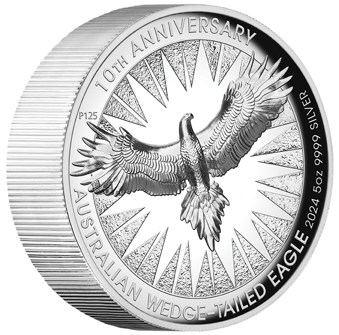 2024 $8 Wedge-Tailed Eagle 5oz Silver High Relief Coin