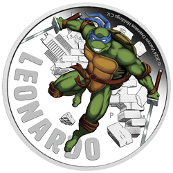 2024 Tuvalu $2 Teenage Mutant Ninja Turtles Leonardo 1oz Silver Proof Coin