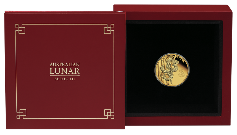 2025 $15 Lunar Year of the Snake 1/10oz Gold Proof Coin