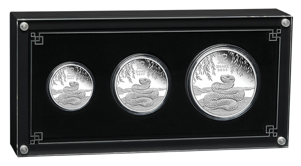 2025 Lunar Year of the Snake 3-Coin Silver Proof Set