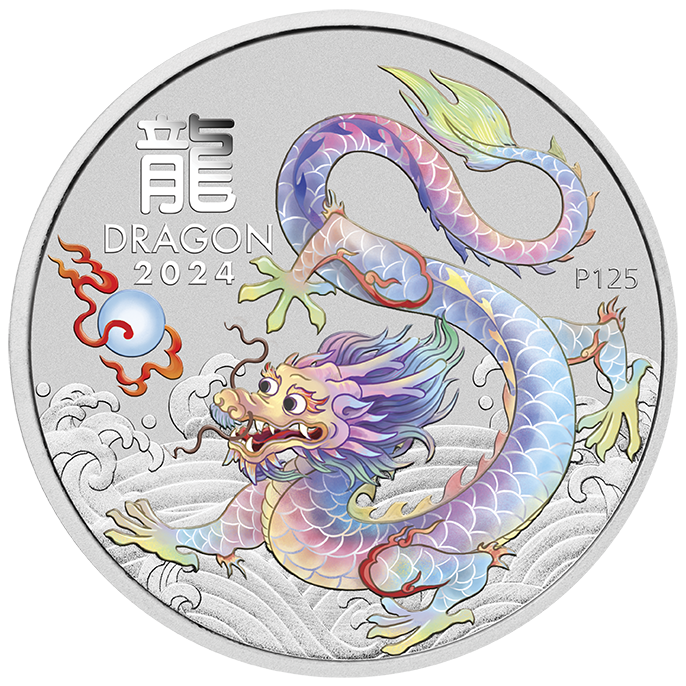 2024 50c Year of the Dragon 1/2oz Silver 10Coin Set Imperial Coins