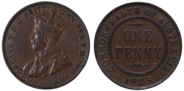 1925 Penny gF-aVF