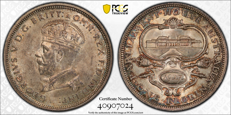 1927 Canberra Florin PCGS MS64