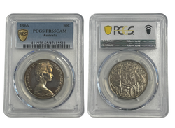 1966 50c Round Silver Proof PCGS PR65CAM