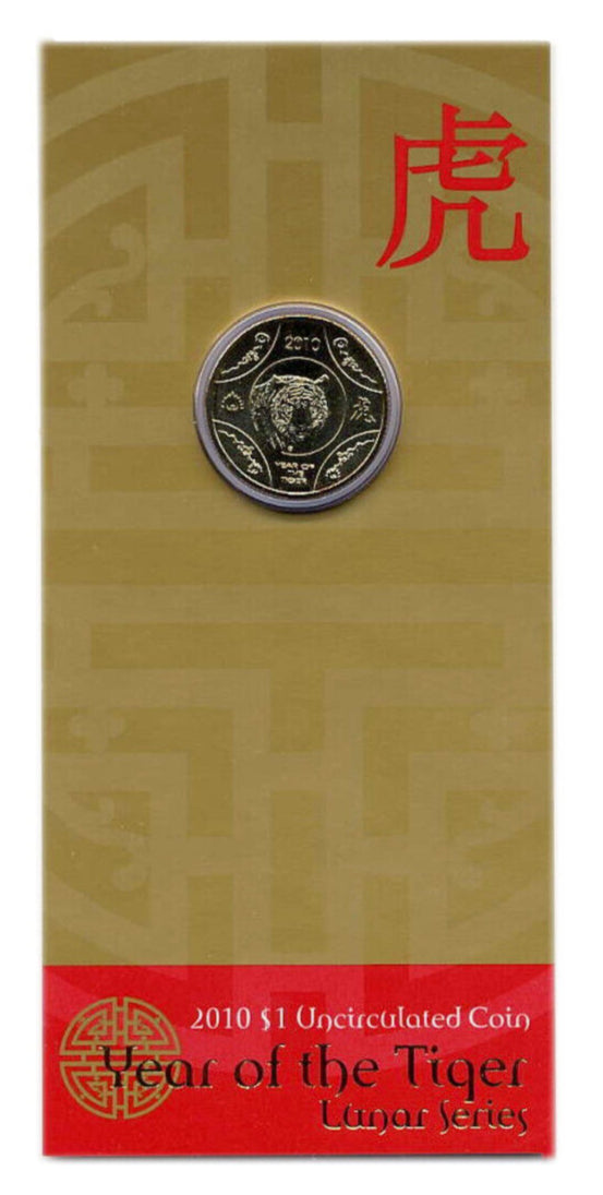 2010 $1 Year of the Tiger Carded Coin