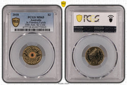 2018 $2 Remembrance Day In Flanders Fields 30th Anniversary $2 Coin PCGS - MS65