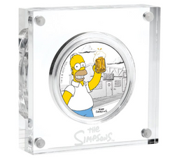 2019 Tuvalu $1 The Simpsons Homer Coloured 1oz Silver Proof Coin