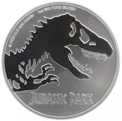 2020 Niue $2 Jurassic Park 1oz Silver Coin Unc in Capsule