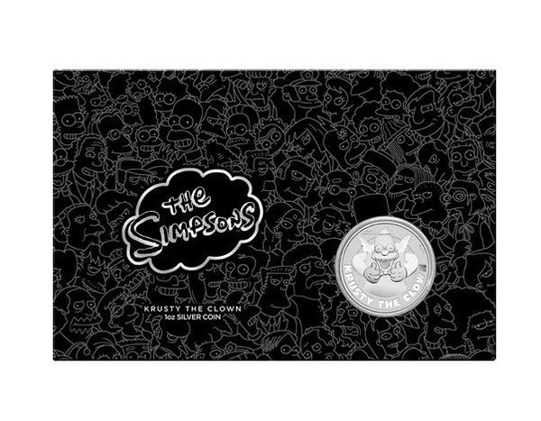 2020 Tuvalu $1 Krusty the Clown 1oz Silver Coin in Card