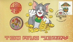 2020 Tuvalu $1 Tom and Jerry Year of the Rat Coin & Stamp Cover