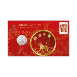 2022 50c Year of the Tiger Coin & Stamp Cover