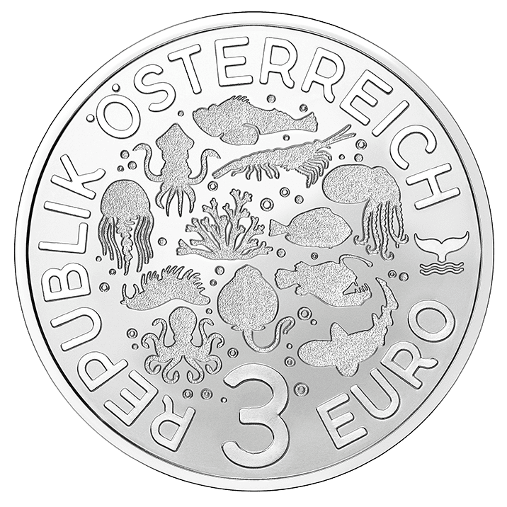 2023 €3 Luminous Marine Life Deep-Sea Anglerfish Brilliant Uncirculated Coin